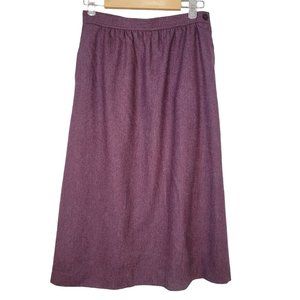 NWT Vtg 80s Purple Wool Secretary Skirt